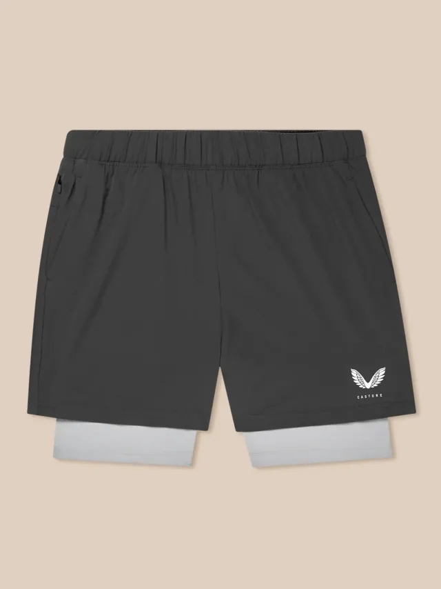 Castore Flow Training 2-in-1 Short - Mid Grey