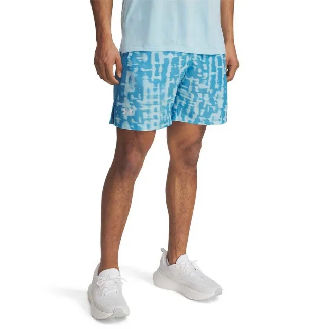 Under Armour Launch All Over Print Shorts - Blue - Mens