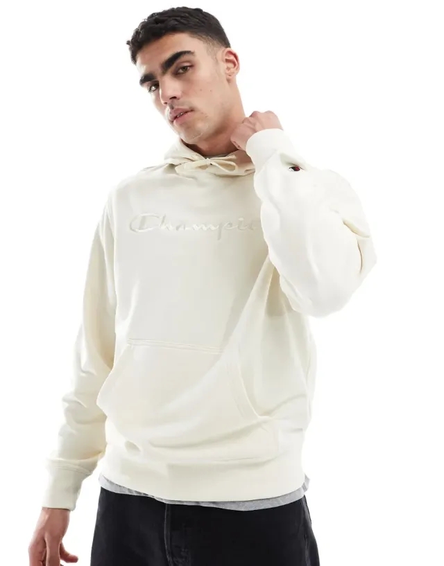 Champion Hooded Sweatshirt In Off White
