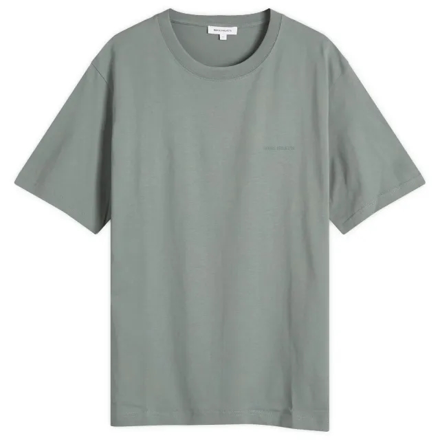 Norse Projects Men's Johannes Logo Print T-Shirt Greyish Blue
