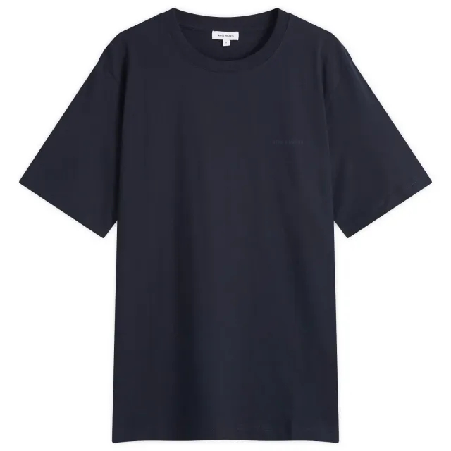 Norse Projects Men's Johannes Logo Print T-Shirt Dark Navy