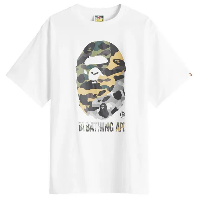 A Bathing Ape Men's 1St Camo Crazy By Bathing Ape Tee White