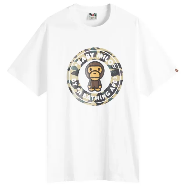 A Bathing Ape Men's 1St Camoilo Busy Works Tee White X Yellow
