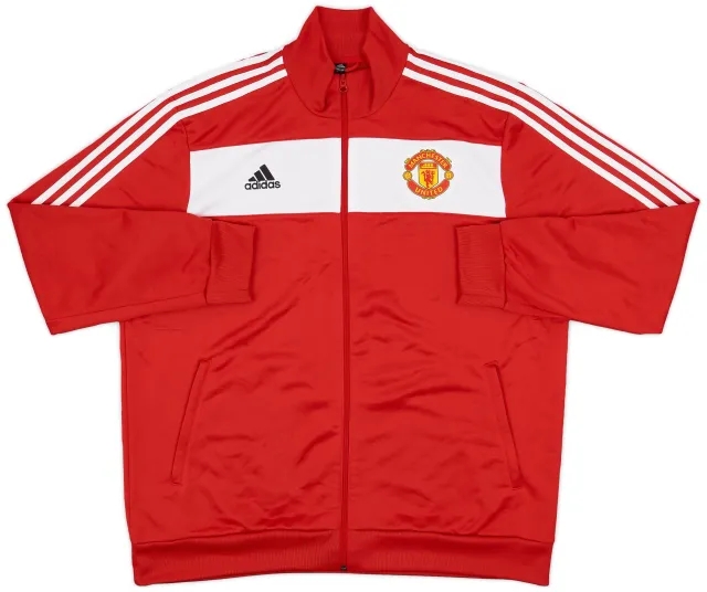 2020-21 Manchester United adidas 3-Stripe Track Jacket - 8/10 - (XXL)