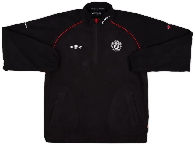 2000-02 Manchester United Umbro 1/4 Zip Fleece Top - 8/10 - (M)