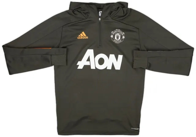 2020-21 Manchester United adidas 1/4 Zip Drill Top - 7/10 - (S)
