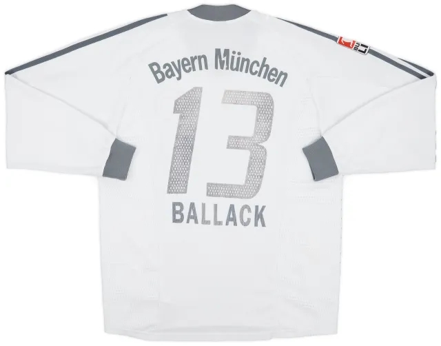 adidas 2002-03 Bayern Munich Away L/S Shirt Ballack #13 - 5/10 - (M)