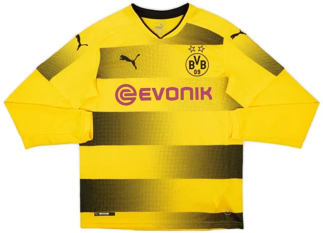 Puma 2017-18 Borussia Dortmund Home L/S Shirt - 8/10 - (L.Boys)