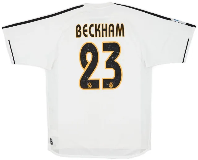 adidas 2003-04 Real Madrid Home Shirt Beckham #23 - 4/10 - (S)