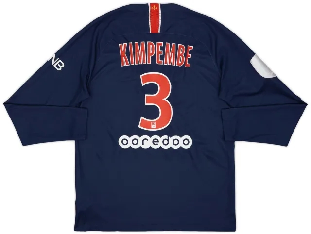 Nike 2018-19 Paris Saint-Germain Home L/S Shirt Kimpembe #3 - 5/10 - (M)