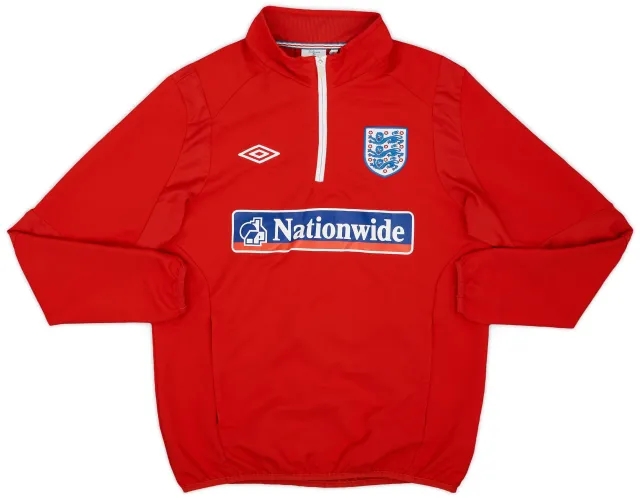 2010-11 England Umbro 1/4 Zip Drill Top - 9/10 - (M)