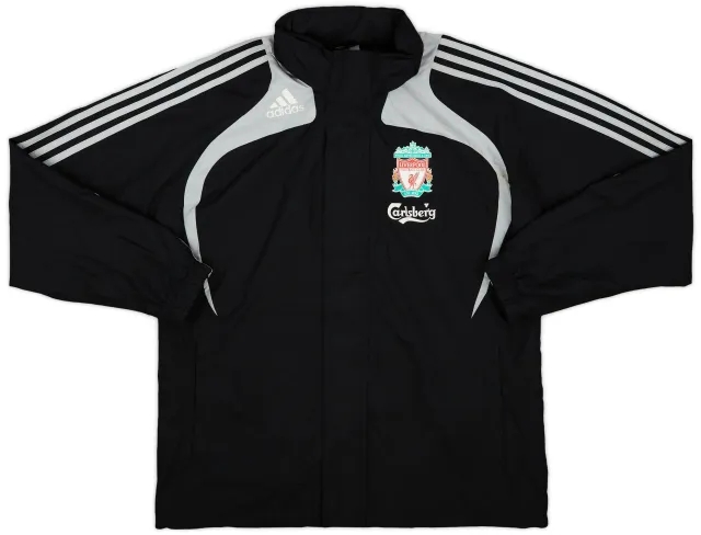 2008-09 Liverpool adidas Hooded Rain Jacket - 5/10 - (S)