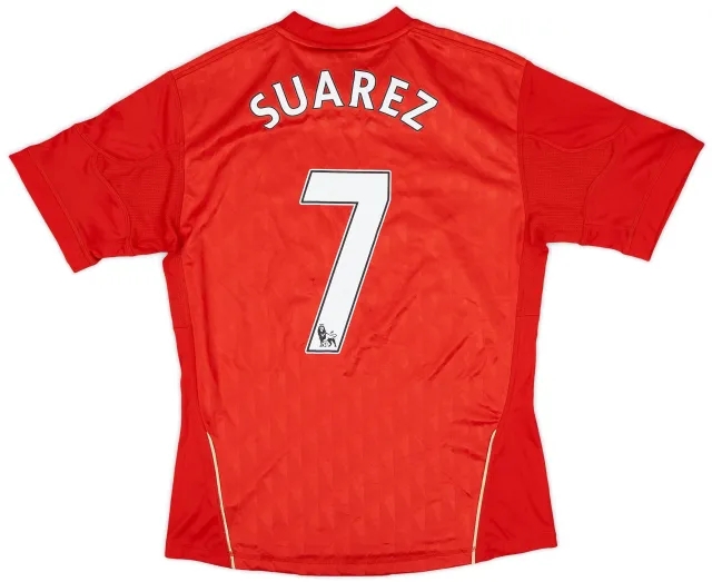 adidas 2010-12 Liverpool Home Shirt Suarez #7 - 5/10 - (M)