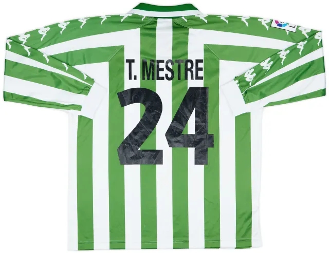 Kappa 2000-01 Real Betis Match Issue Home L/S Shirt T. Mestre #24