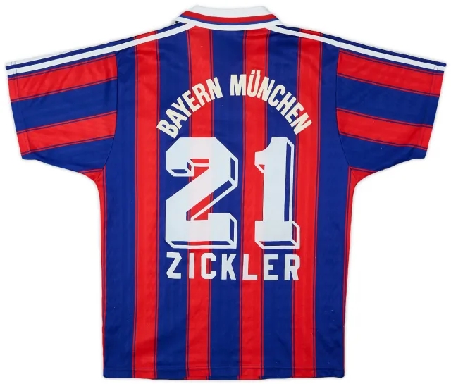 adidas 1995-97 Bayern Munich Home Shirt Zickler #21 - 7/10 - (S)