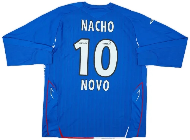 Umbro 2007-08 Rangers Home L/S Shirt Nacho Novo #10 - 9/10 - (XL)
