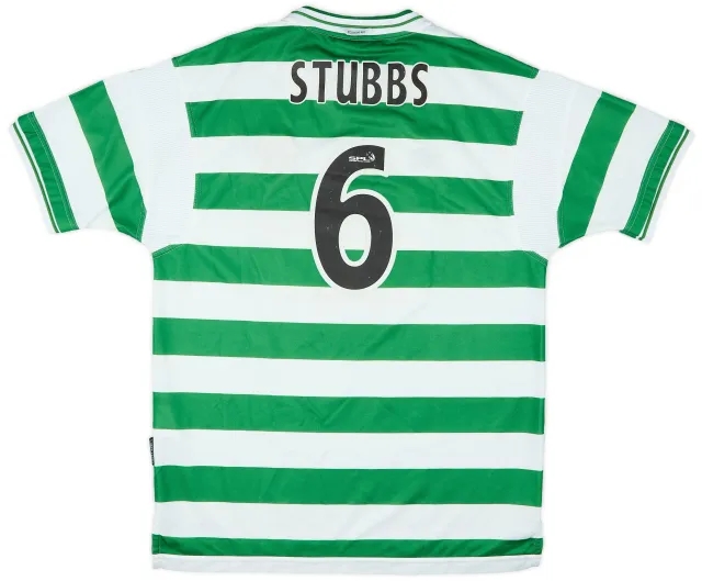 Umbro 1999-01 Celtic Home Shirt Stubbs #6 - 7/10 - (XL)