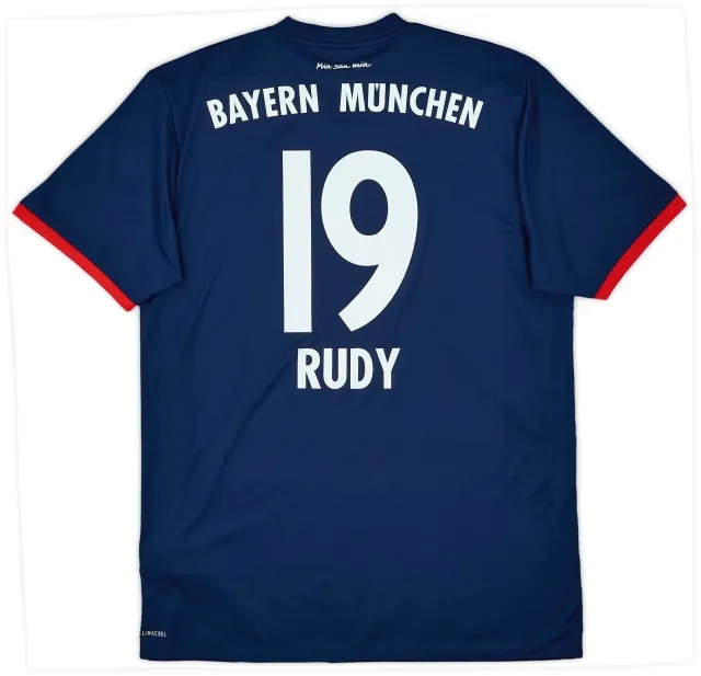 adidas 2017-18 Bayern Munich Away Shirt Rudy #19 - 9/10 - (L)