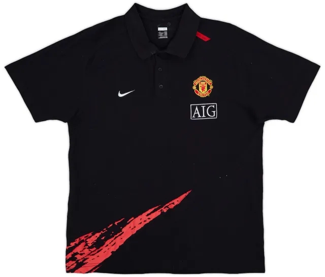 2007-08 Manchester United Nike Polo Shirt - 7/10 - (XL)
