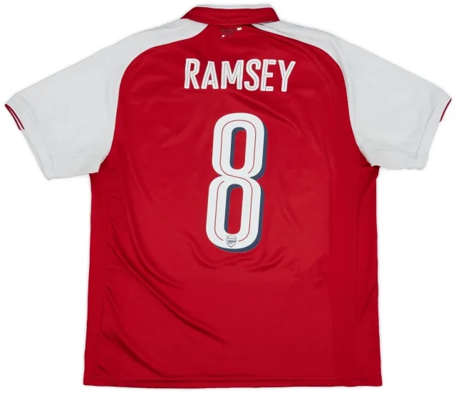 Puma 2017-18 Arsenal Home Shirt Ramsey #8 - 5/10 - (L)