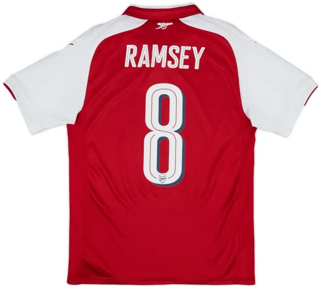 Puma 2017-18 Arsenal Home Shirt Ramsey #8 - 8/10 - (S)