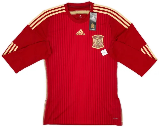 adidas 2013-15 Spain Player Issue Home L/S Shirt (M)