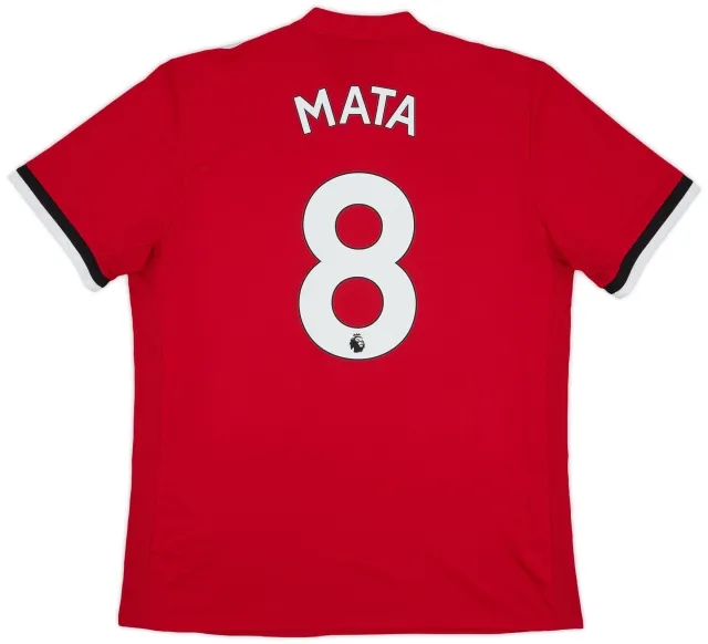 adidas 2017-18 Manchester United Home Shirt Mata #8 (L)