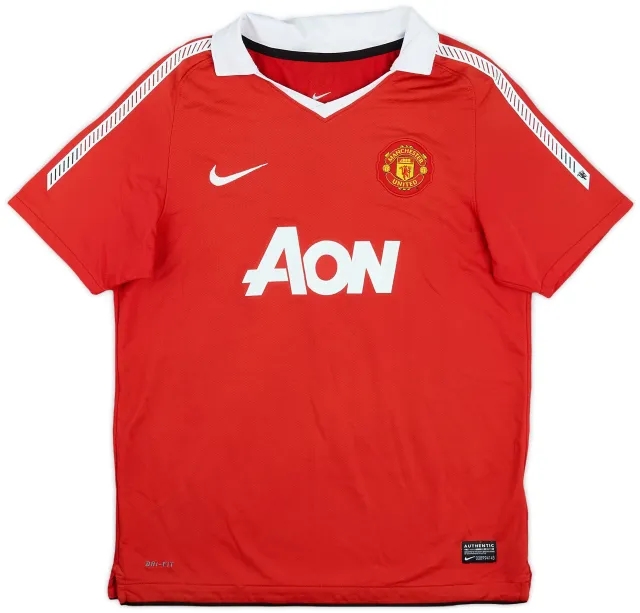Nike 2010-11 Manchester United Home Shirt - 9/10 - (L.Boys)