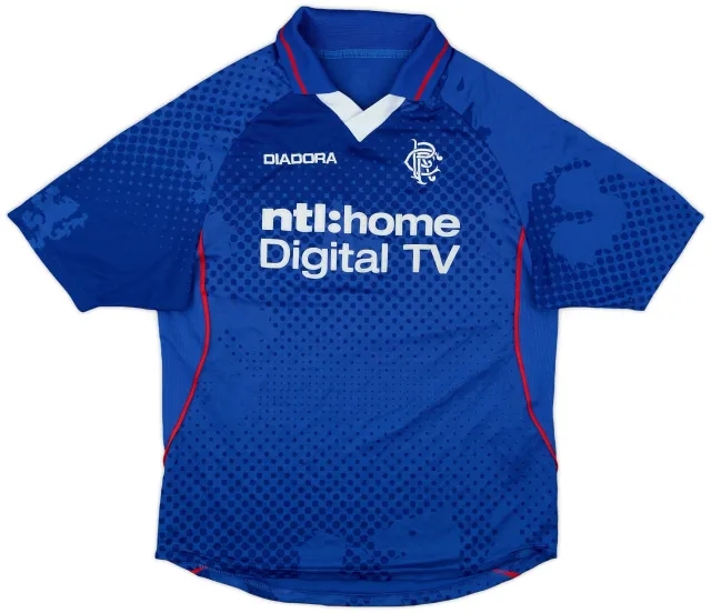 Diadora 2002-03 Rangers Home Shirt - 8/10 - (XL.Boys)