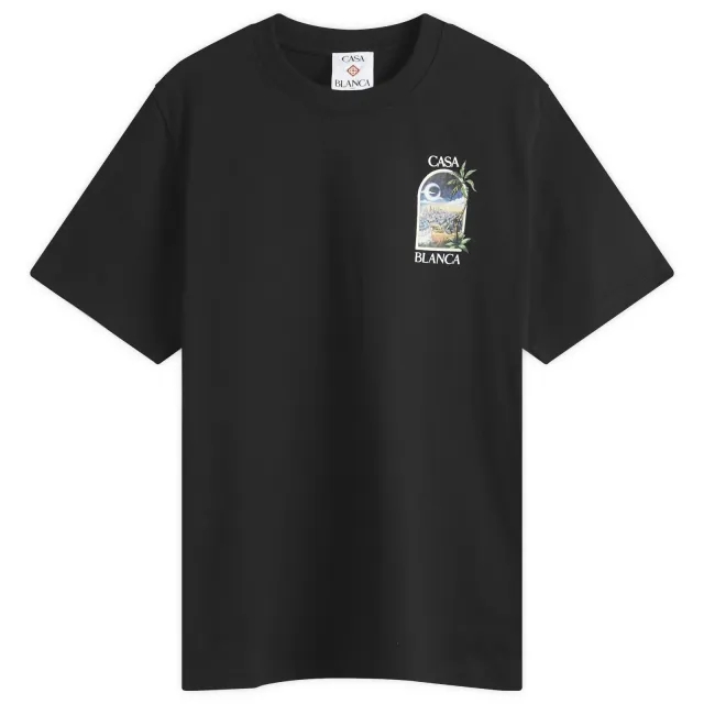 Casablanca La Night Printed T-Shirt - Black