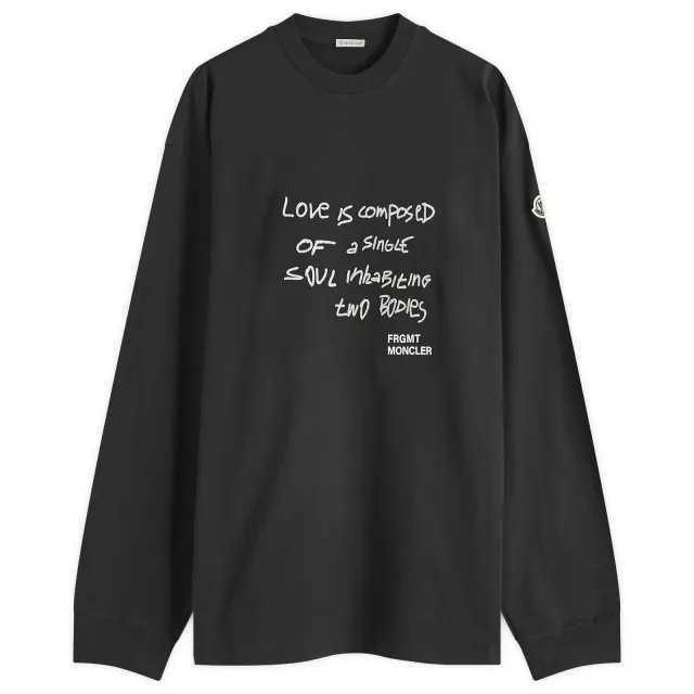 Moncler Men's Genius x FRGMT Print Long Sleeve T-Shirt Black