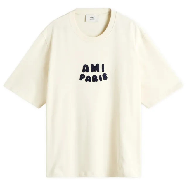 AMI Paris Men's AMI Paris Men's Jersey T Shirt White Cream