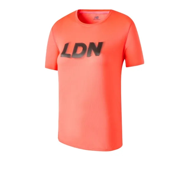 New Balance Women's London Edition Athletics T-Shirt in Red Poly Knit