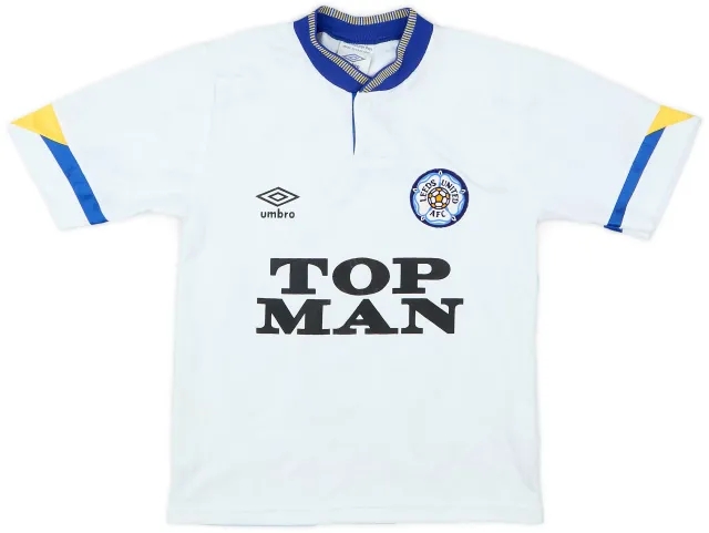 Umbro 1990-91 Leeds United Home Shirt - 9/10 - (L.Boys)