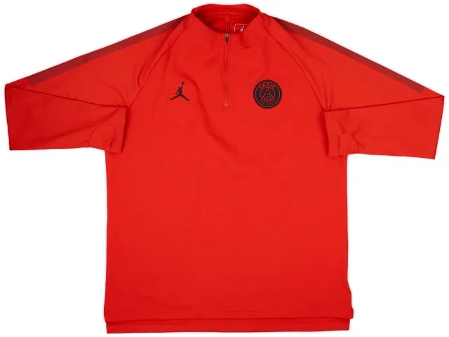 2018-19 Paris Saint Germain Nike 1/4 Zip Training Top - 8/10 - (XL)