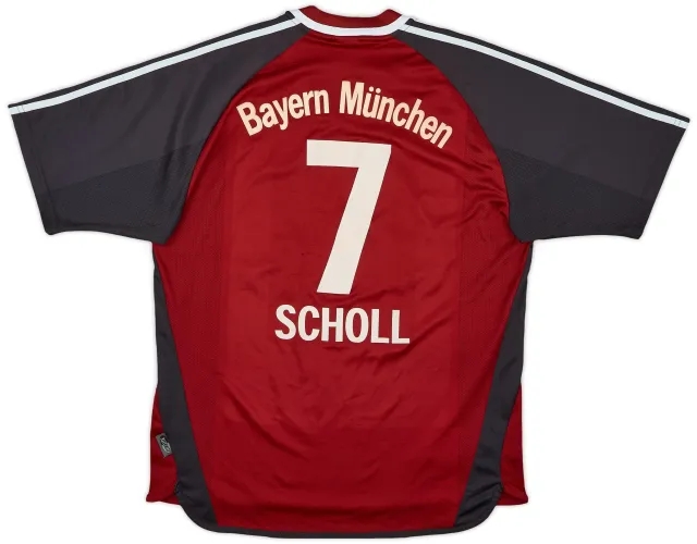 adidas 2001-02 Bayern Munich Home Shirt Scholl #7 - 6/10 - (L)