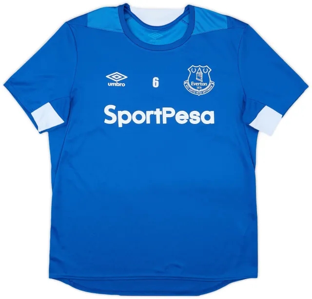 2018-19 Everton Player Issue Umbro Training Shirt #6 - 9/10 - (L)