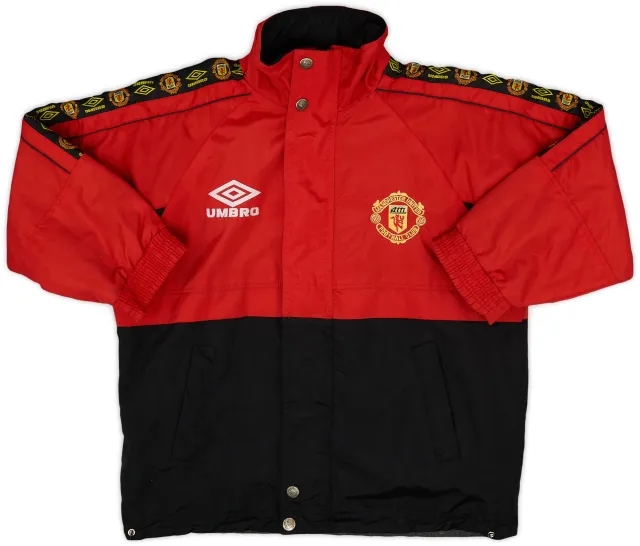 1995-97 Manchester United Umbro Bench Coat - 7/10 - (S)
