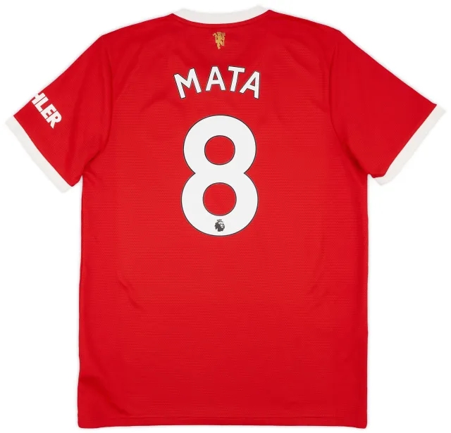 adidas 2021-22 Manchester United Home Shirt Mata #8 - 8/10 - (L)