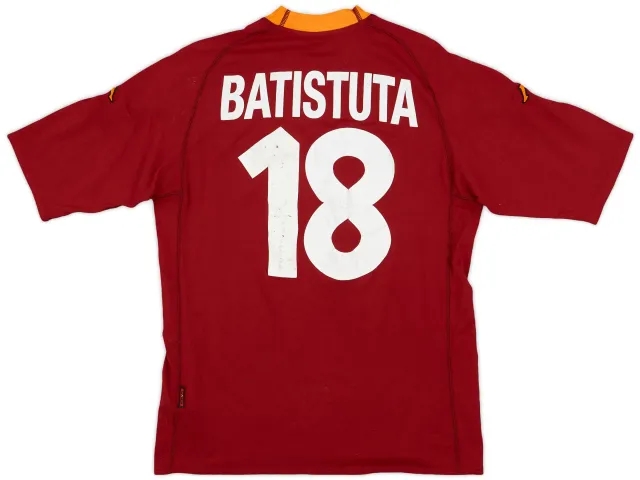 Kappa 2000-01 Roma Home Shirt Batistuta #18 - 6/10 - (XXL)