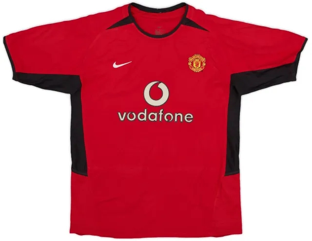 Nike 2002-04 Manchester United Home Shirt - 8/10 - (L.Boys)