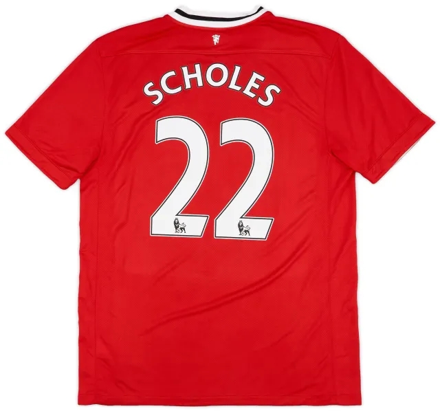 Nike 2011-12 Manchester United Home Shirt Scholes #22 - 9/10 - (L)