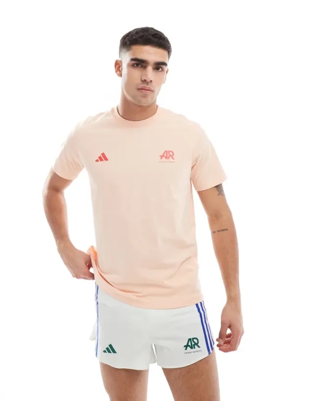 Adidas Running Own The Run T-Shirt In Coral-Pink