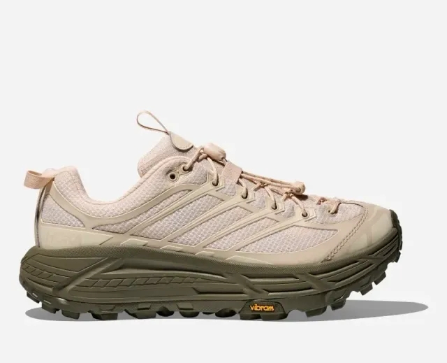 Hoka One One HOKA Mafate Three2 Lifestyle Shoes in Oat Milk/Eucalyptus