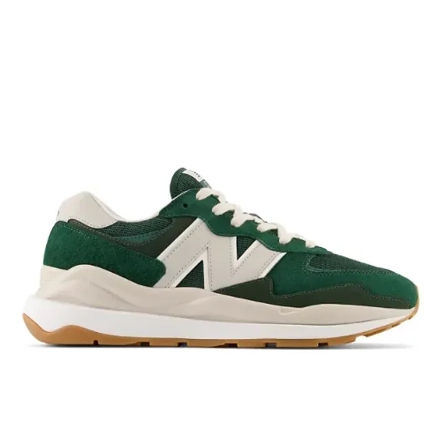 New Balance Men's 57/40 in Green/Grey/White Leather