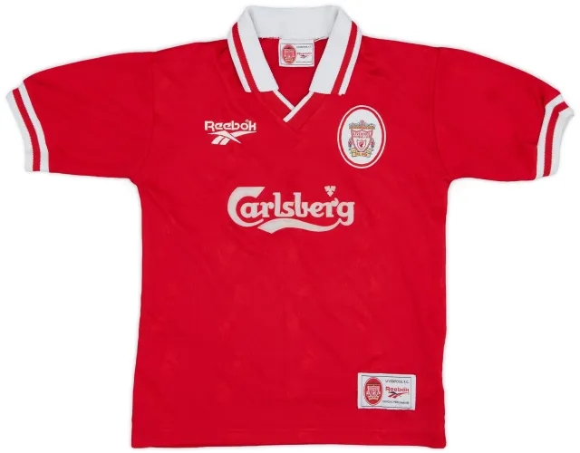 Reebok 1996-98 Liverpool Home Shirt - 9/10 - (M.Boys)