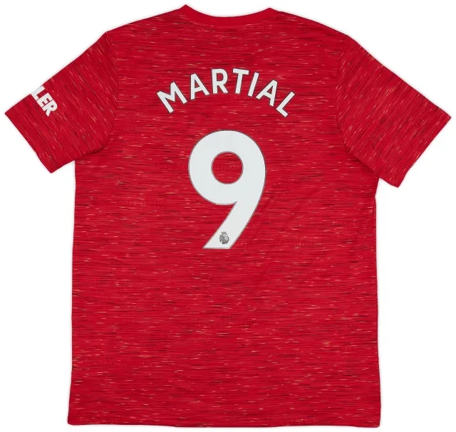 adidas 2020-21 Manchester United Home Shirt Martial #9 - 8/10 - (XL)