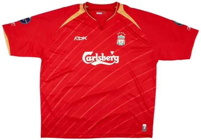 Reebok 2005-06 Liverpool CL Home Shirt - 7/10 - (XXL)