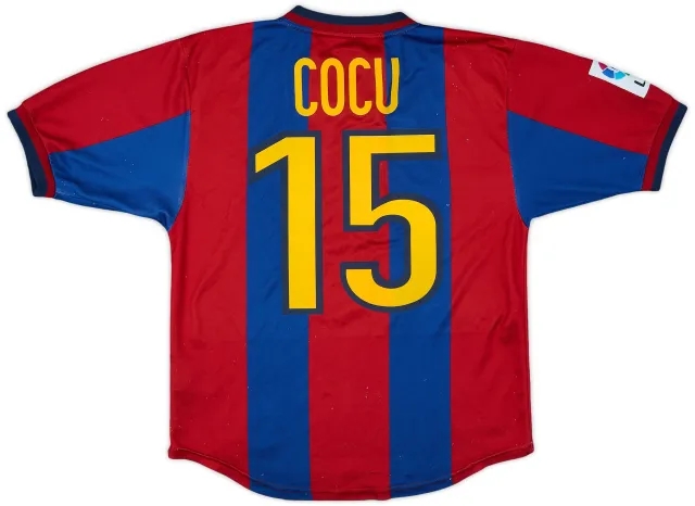Nike 1998-00 Barcelona Home Shirt Cocu #15 - 7/10 - (XL.Boys)