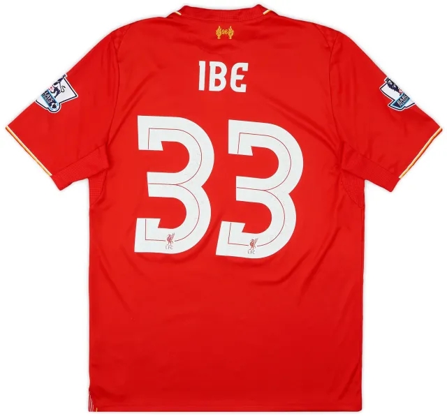 NewBalance 2015-16 Liverpool Home Shirt Ibe #33 - 7/10 - (M)